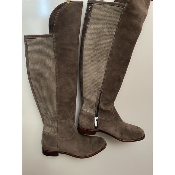 ARIAT Two24 Women's Gray Suede Tall Boots Side Zip Size 8 - Picture 1 of 8